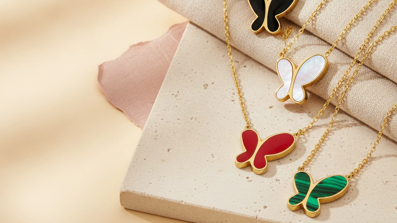 Mother-of-Pearl Butterfly Necklace