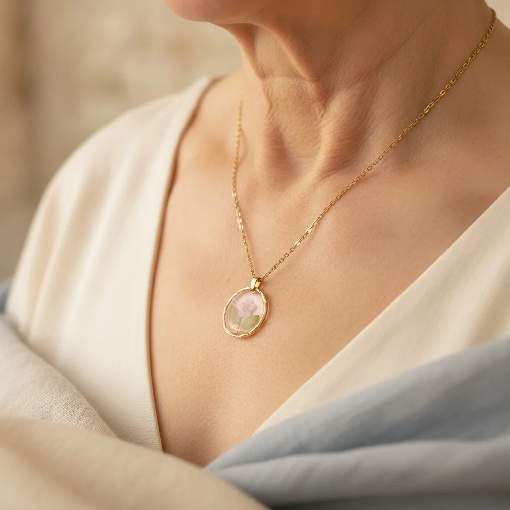 Pressed Bloom Keepsake Necklace