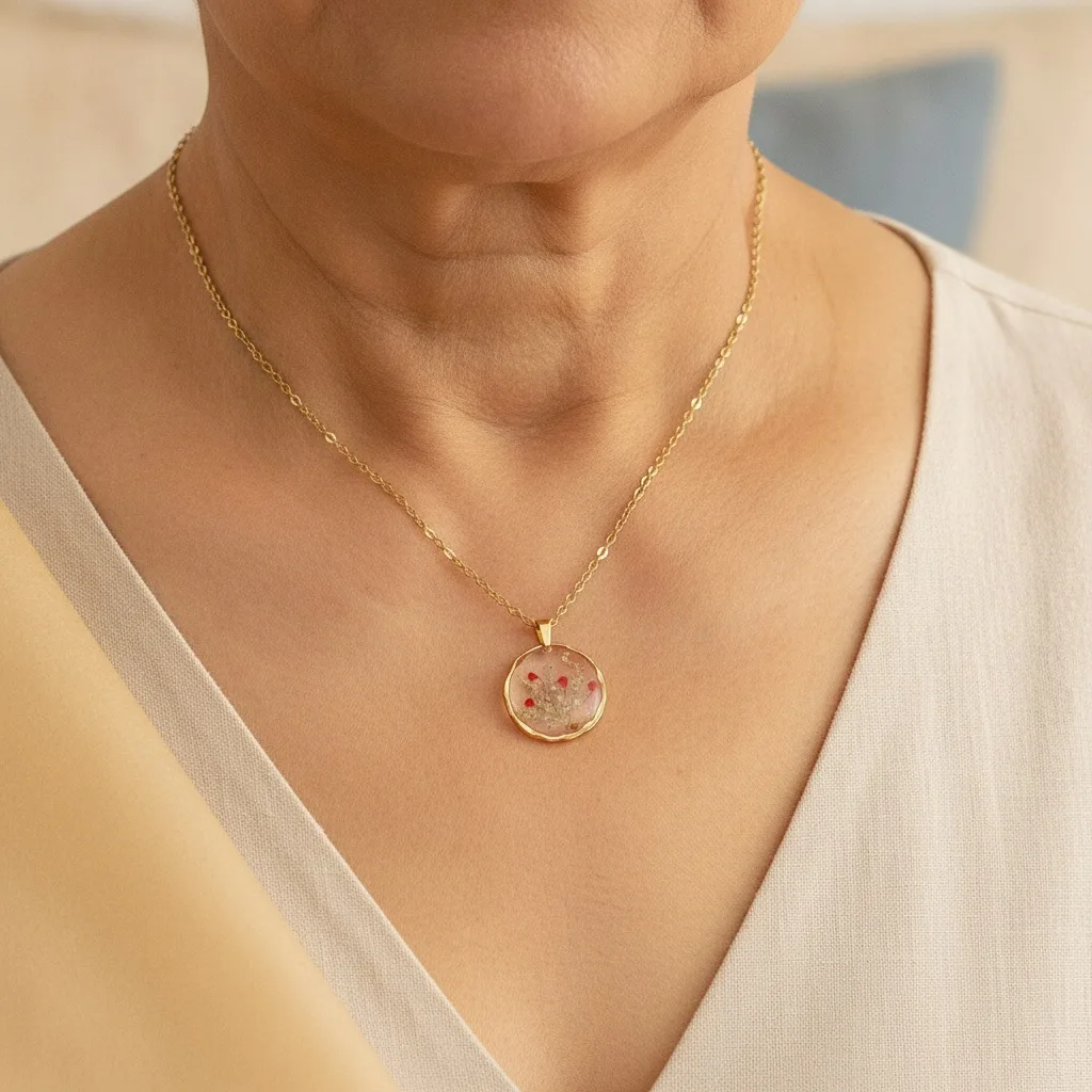 Pressed Bloom Keepsake Necklace
