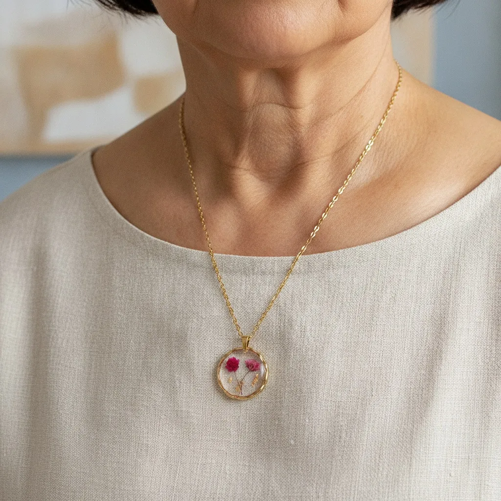Pressed Bloom Keepsake Necklace