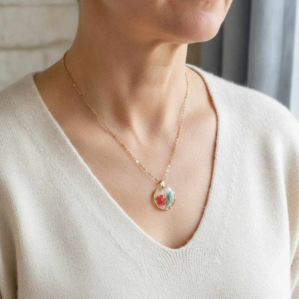 Pressed Bloom Keepsake Necklace