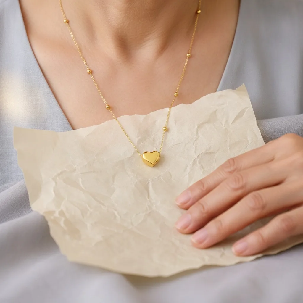 Golden Heartline Necklace