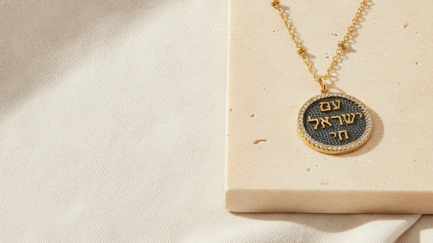 Am Yisrael Chai Medallion Necklace