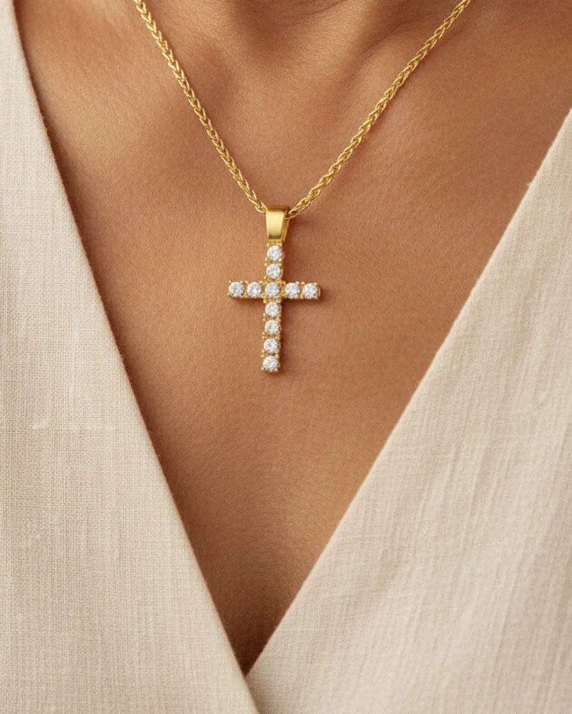 Crystal Cross Necklace
