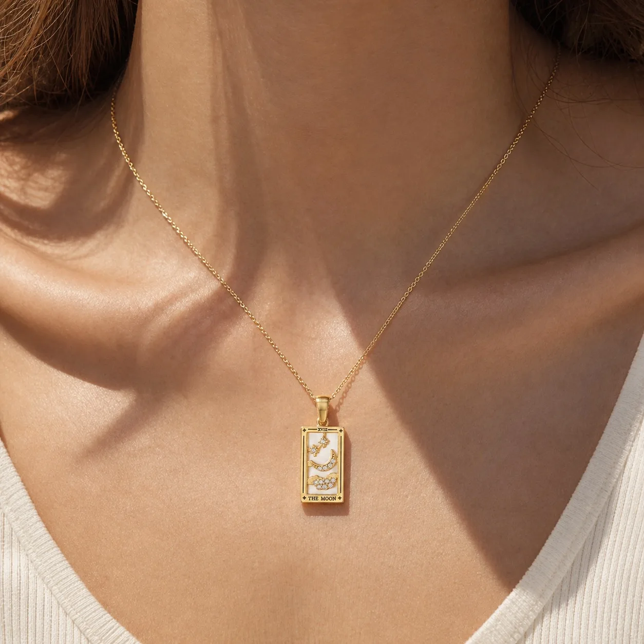 Celestial Tarot Card Necklace