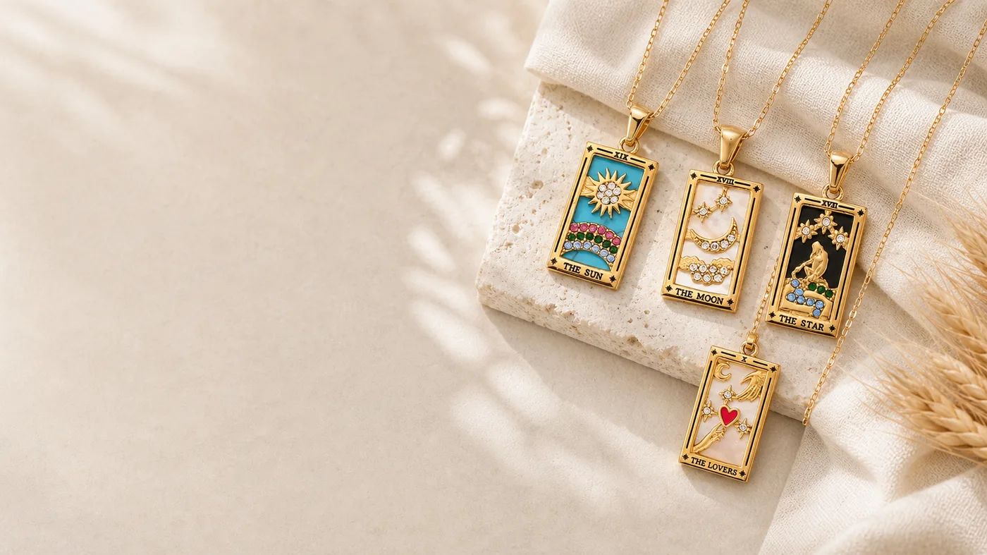 Celestial Tarot Card Necklace