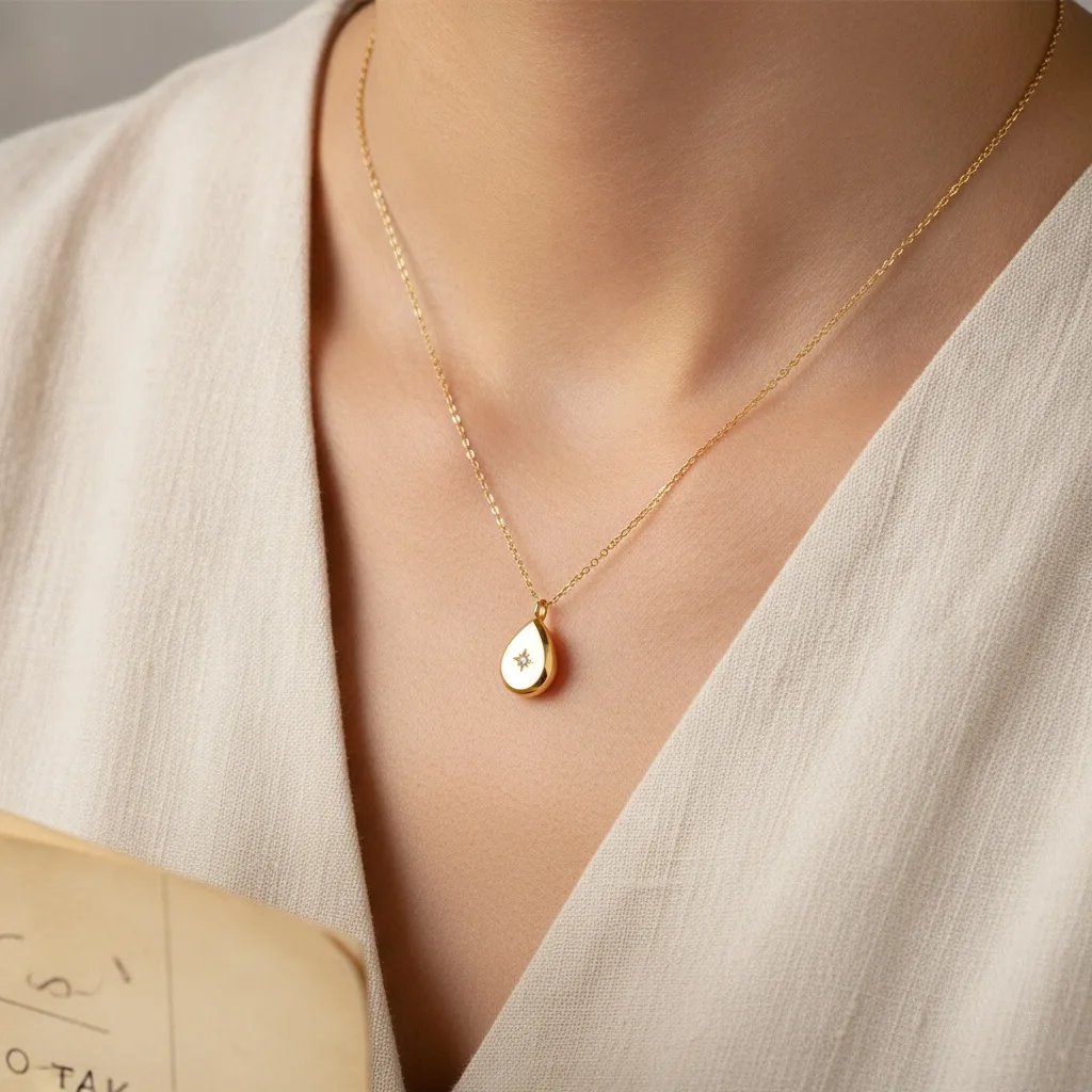 Dewdrop Zircon Necklace