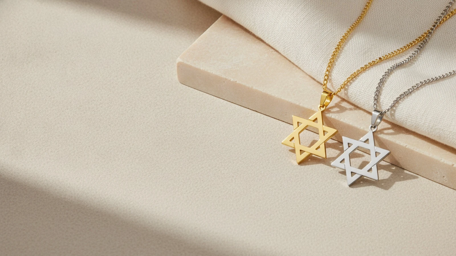 Open Star of David Necklace