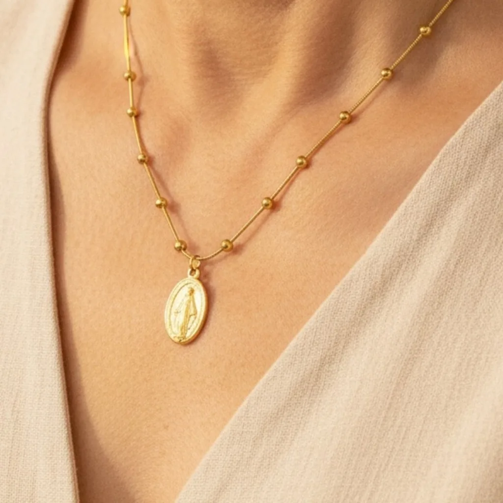 Our Lady Medallion Necklace