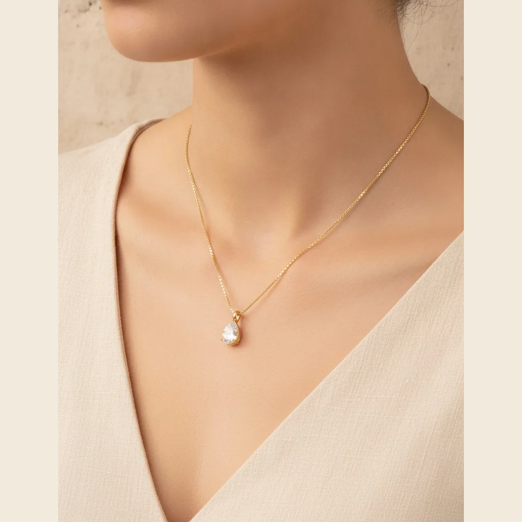 White Stone Whisper Necklace