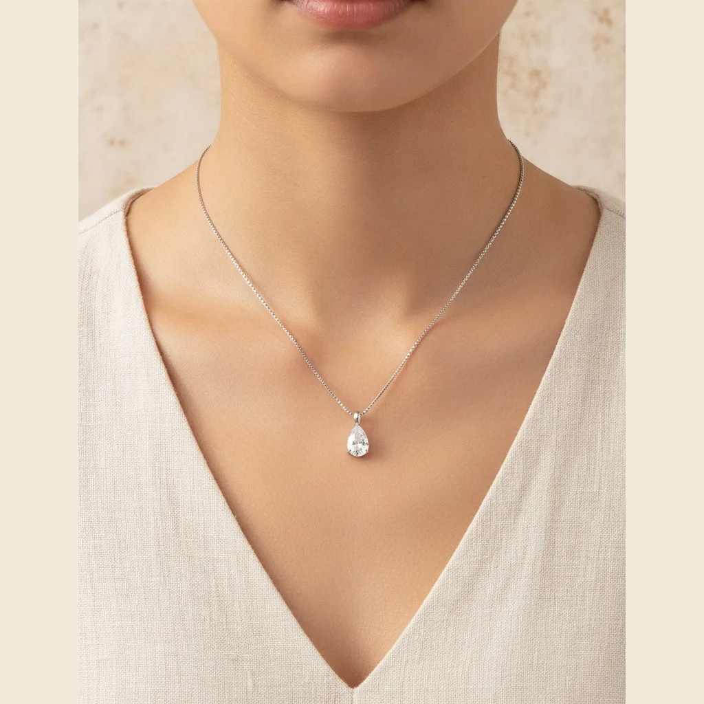 White Stone Whisper Necklace