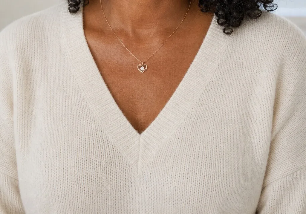 Rose Heart Necklace