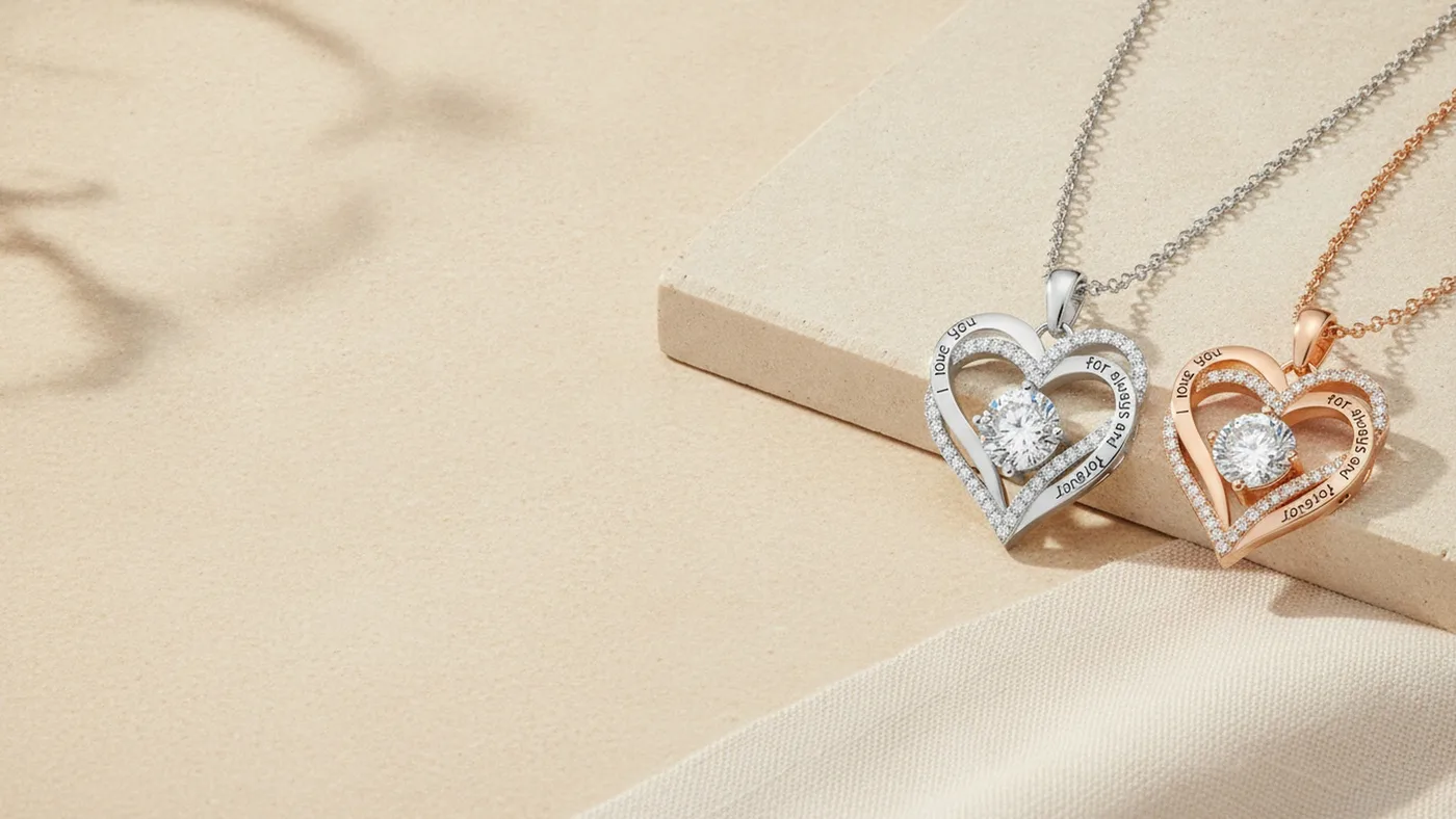 Rose Heart Necklace