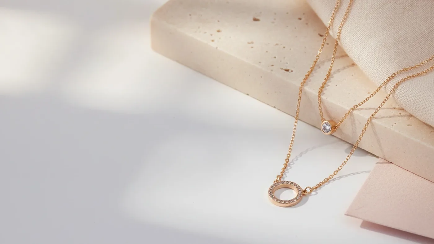 Golden Circle Layered Necklace
