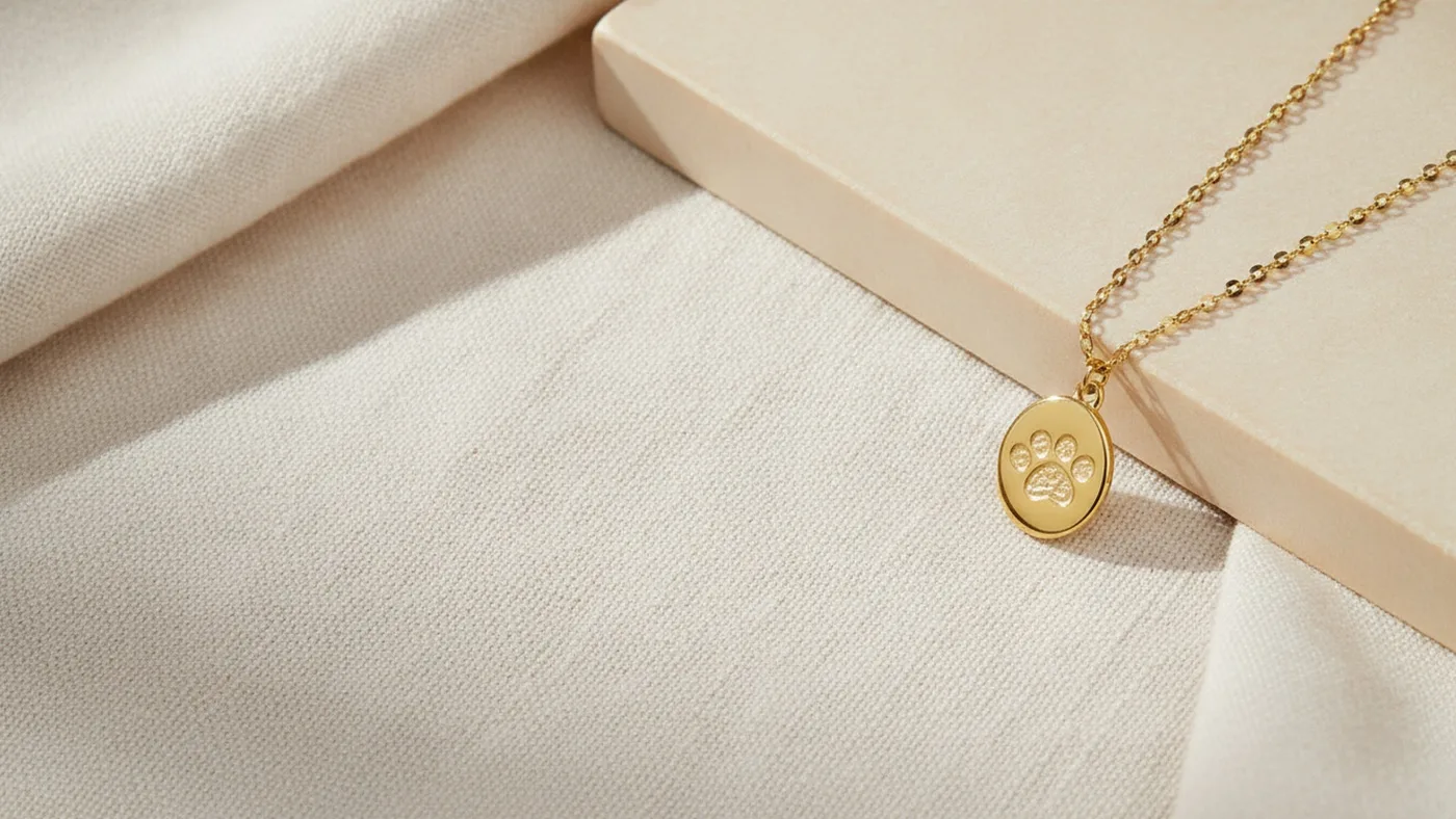 Cat Paw Keepsake Necklace