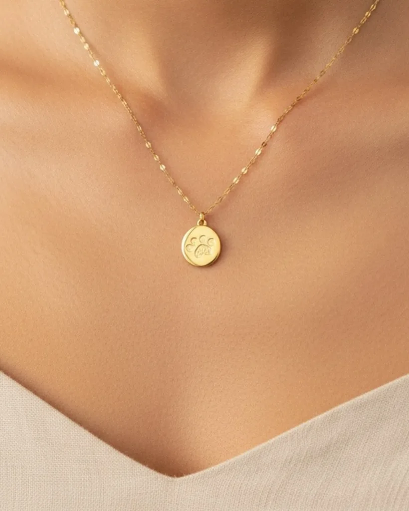 Cat Paw Keepsake Necklace