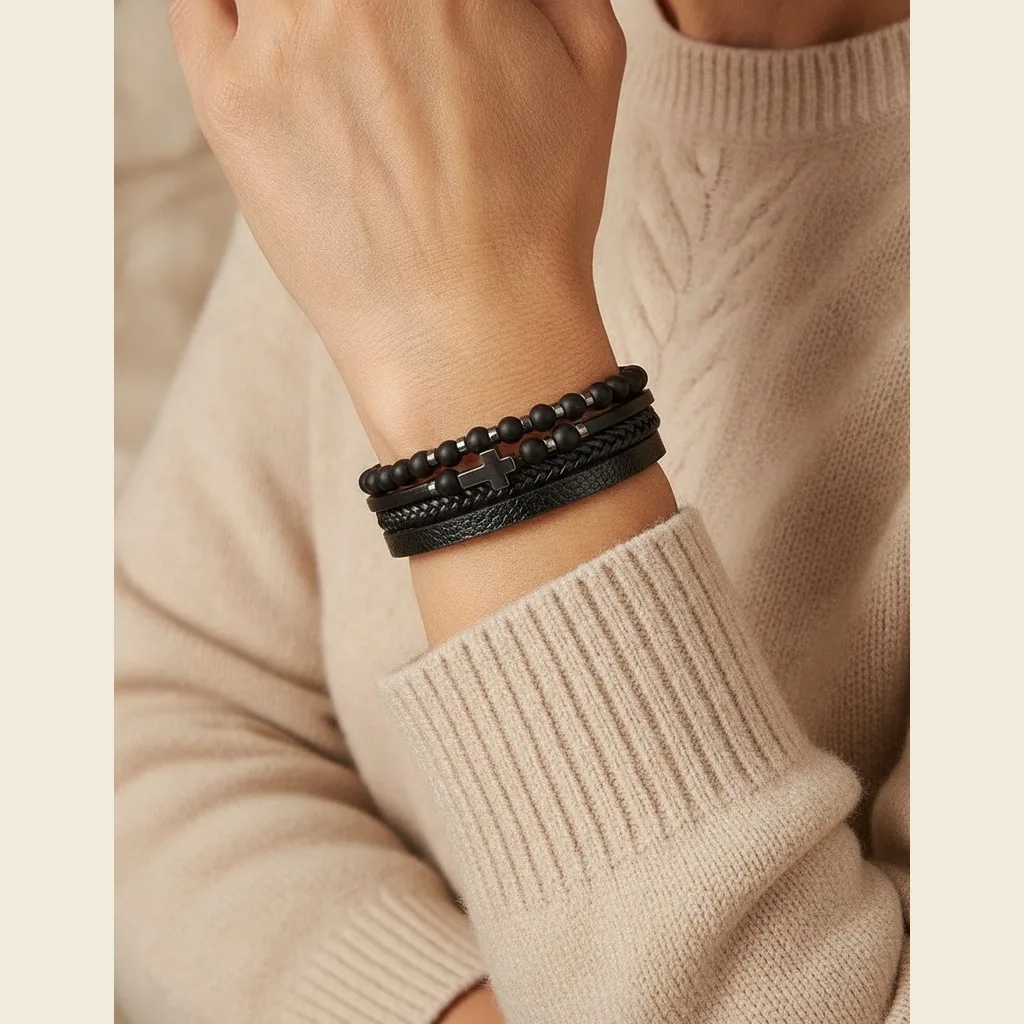 Cross Bead Bracelet