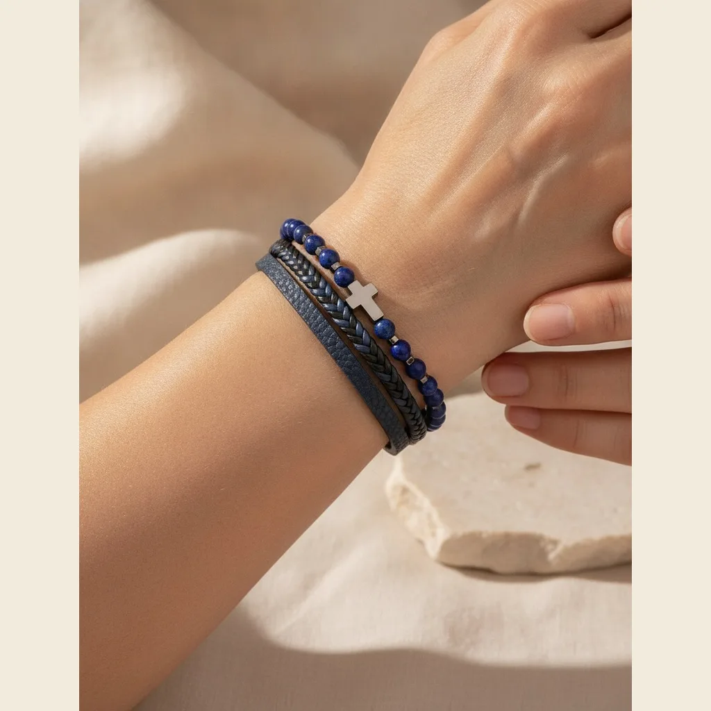 Cross Bead Bracelet