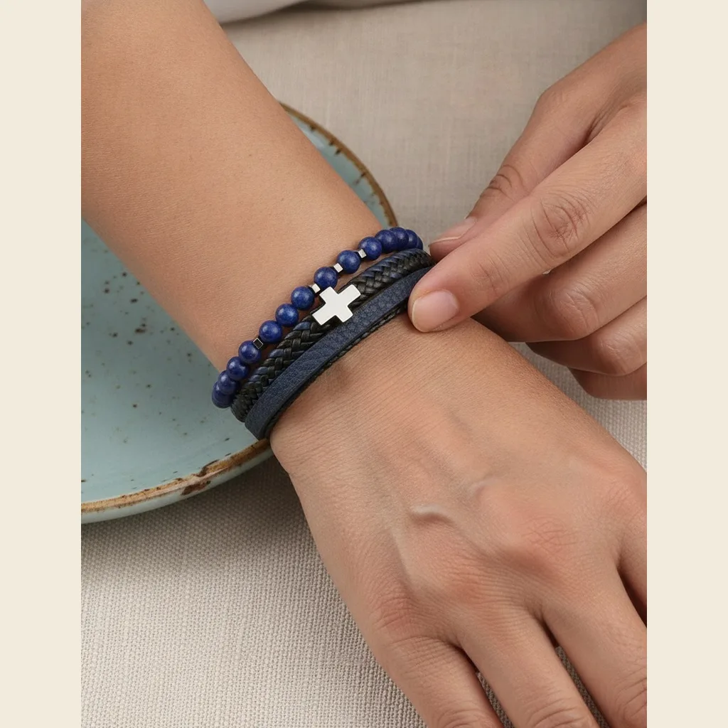 Cross Bead Bracelet