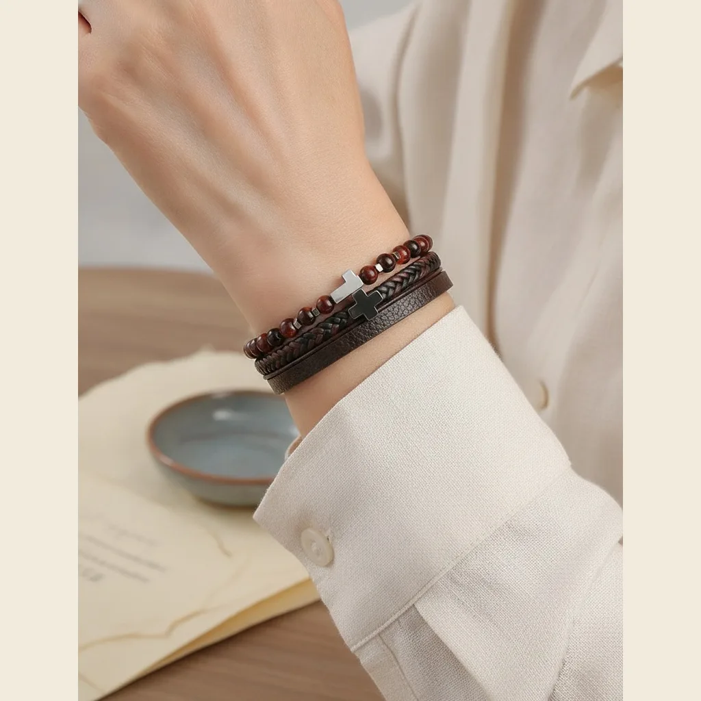 Cross Bead Bracelet