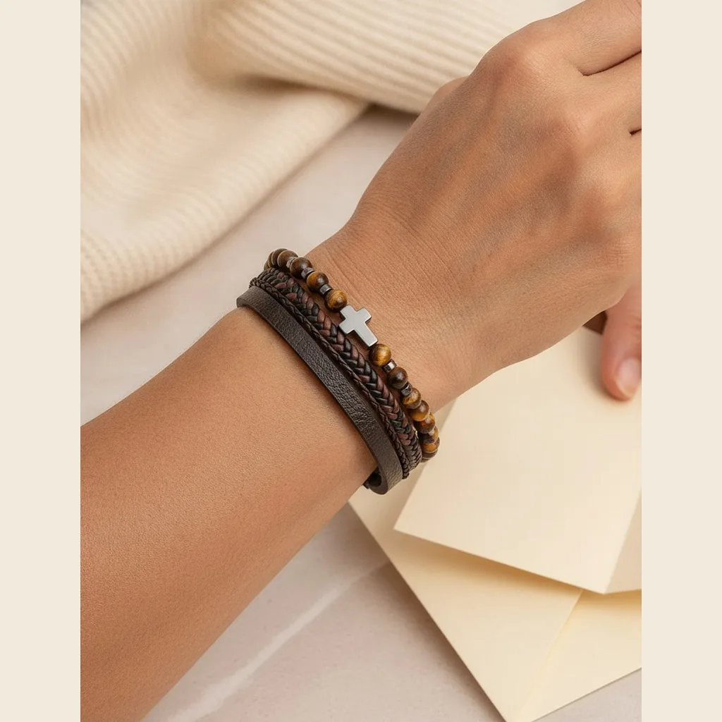 Cross Bead Bracelet