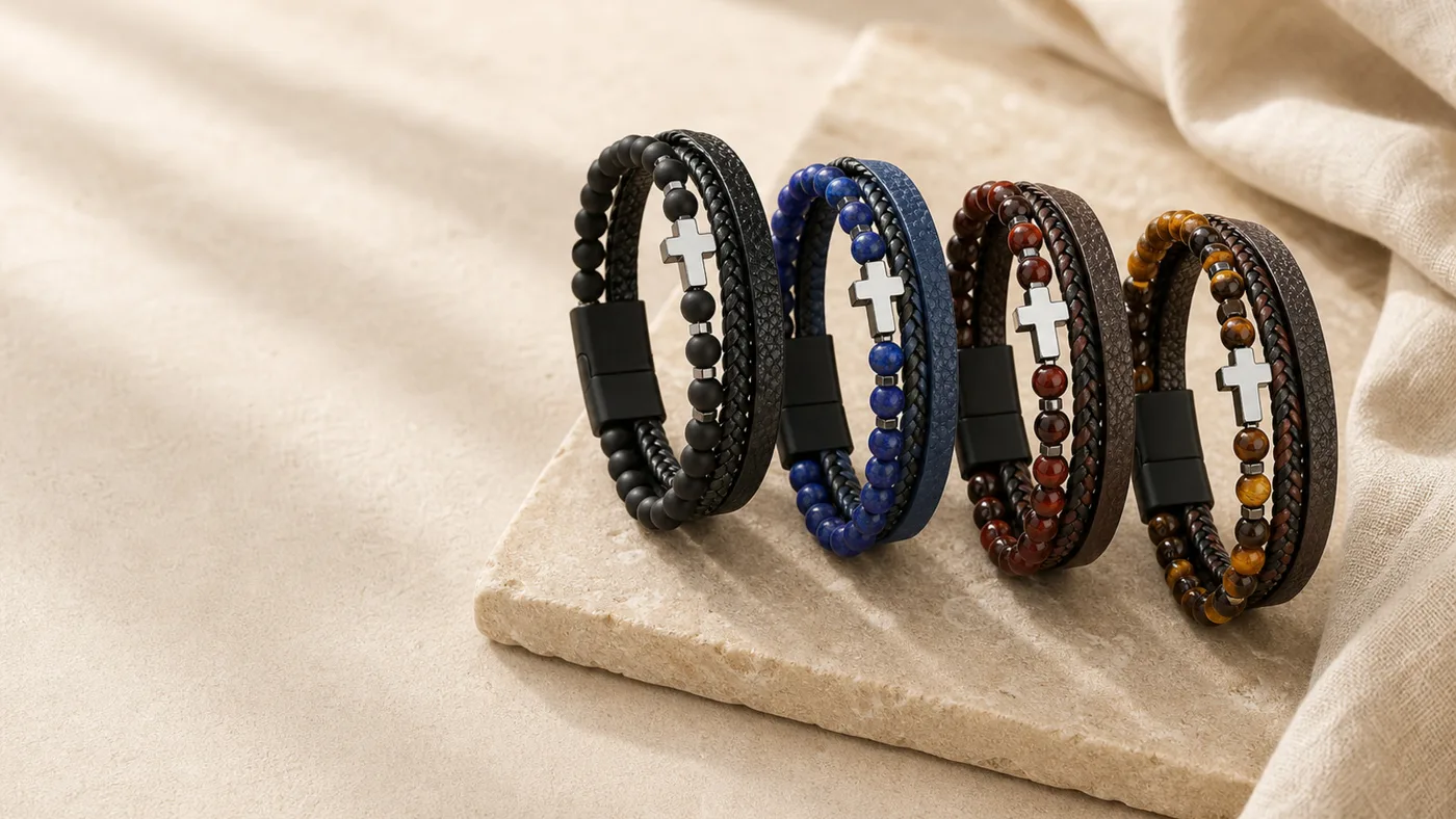 Cross Bead Bracelet