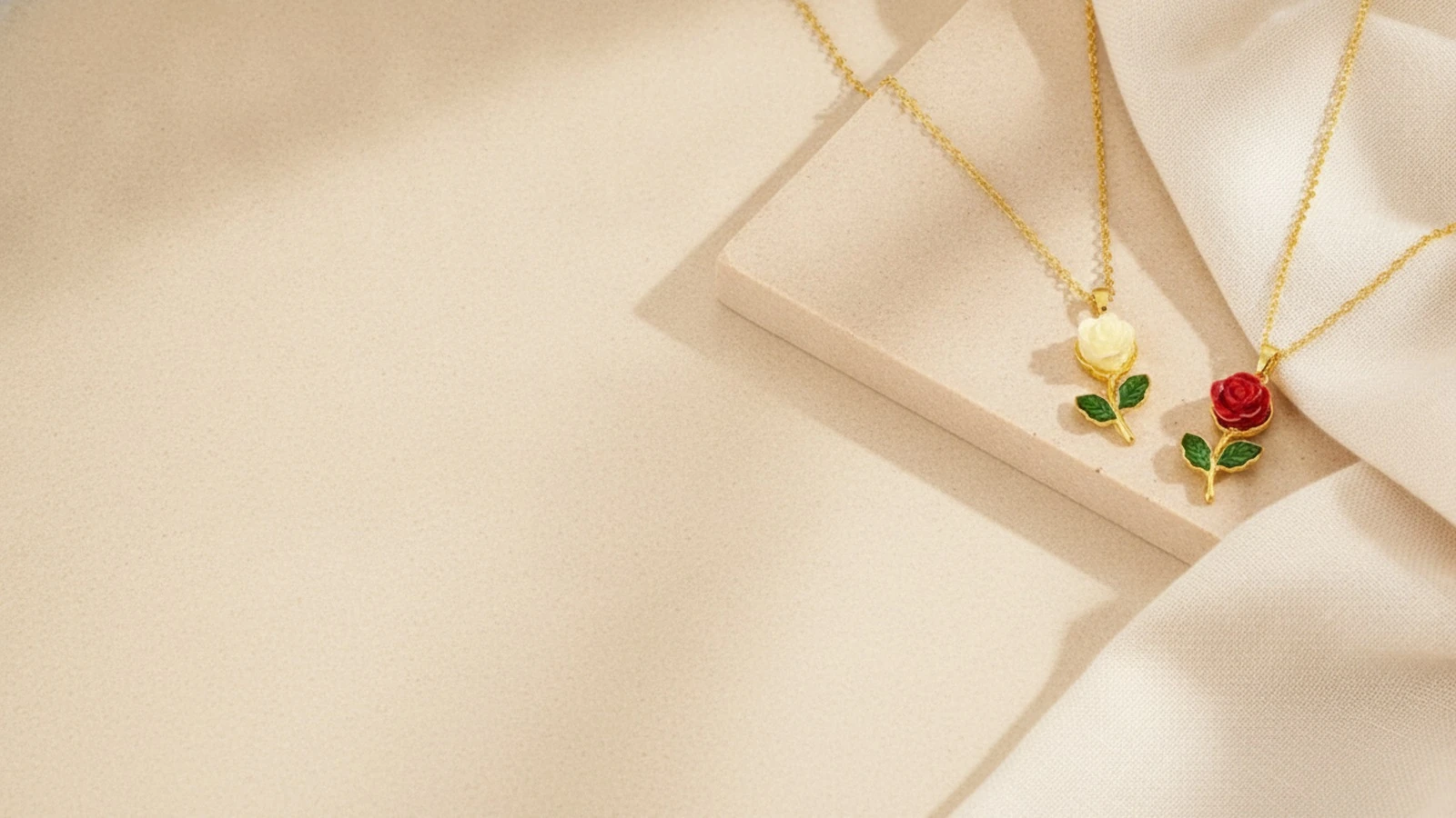 Golden Rose Keepsake Necklace