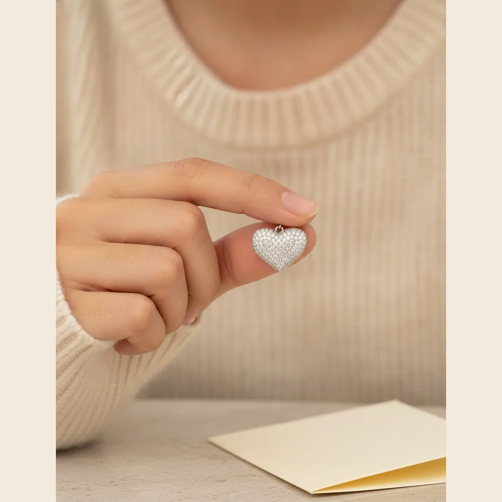Pavé Heart Pendant