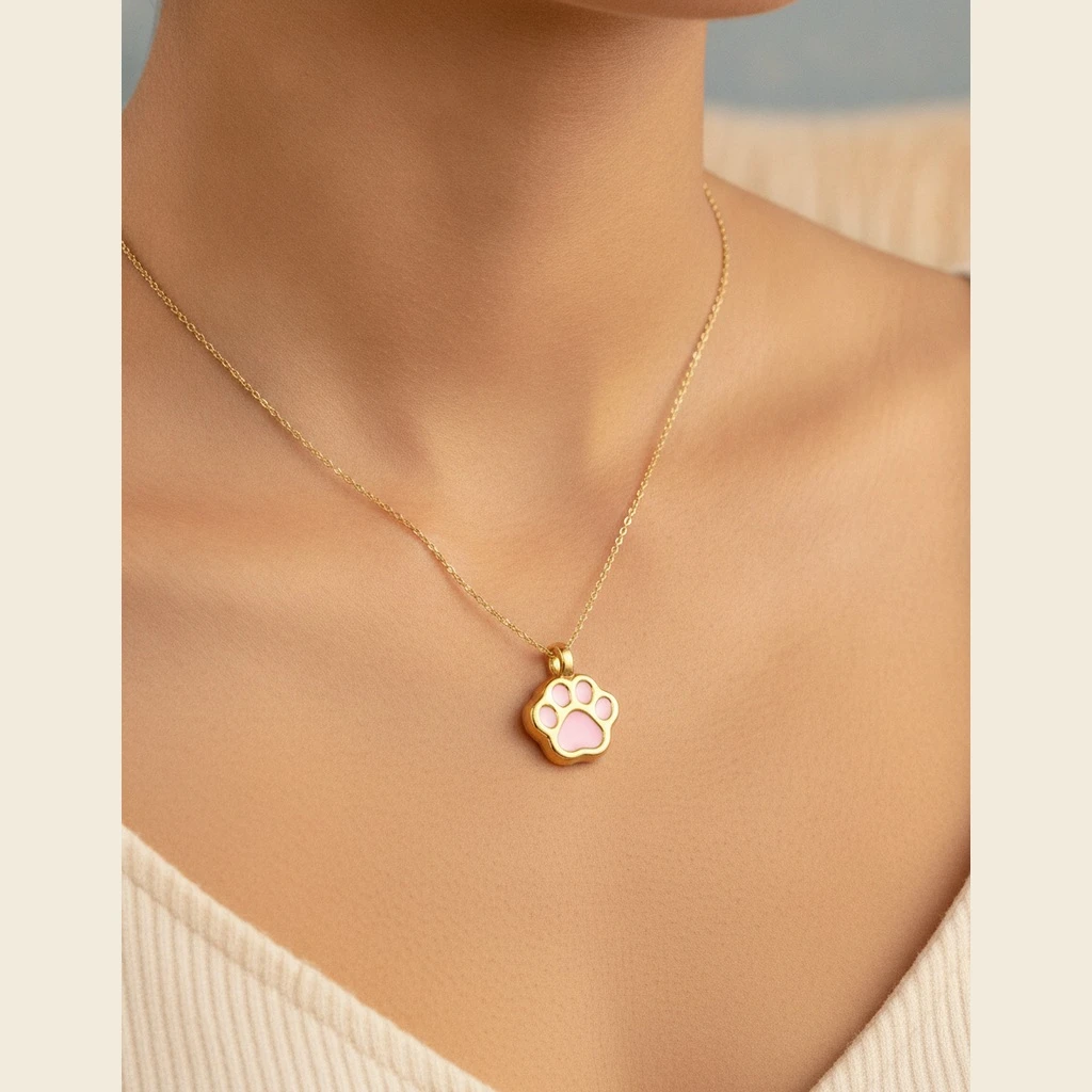 Enamel Paw Charm